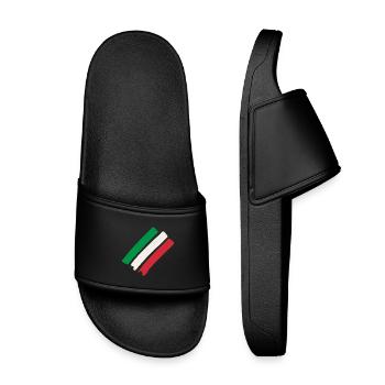 Italien Streifen - Kinder Badelatschen - Schwarz - Vorne