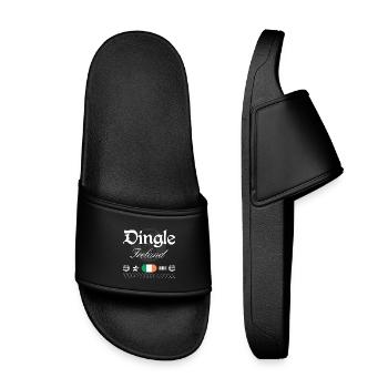 Dingle Irland Streetwear Reise Souvenir - Kinder Badelatschen - Schwarz - Vorne