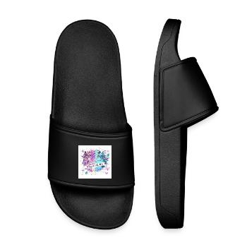Soyez bienveillant avec votre esprit – Cœur de papillon - Claquettes enfant - noir - Devant