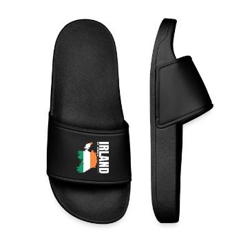 Ireland Emigrate - Kids’ Pool Sliders - black - Front