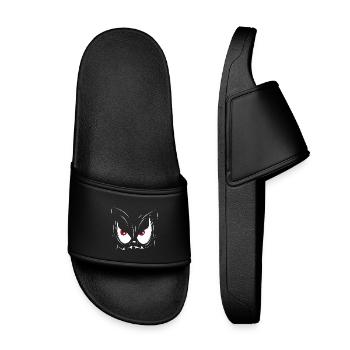 Un visage de monstre - Claquettes enfant - noir - Devant