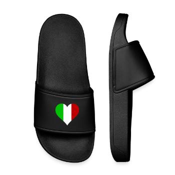 Heart Italy - I love Italy - Kids’ Pool Sliders - black - Front