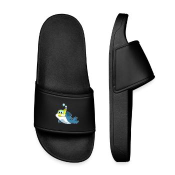 Plongée en apnée avec plongeur de dauphins - Claquettes enfant - noir - Devant