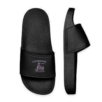 Lichtenstein Castle, Germany, Hand Drawing - Kids’ Pool Sliders - black - Front