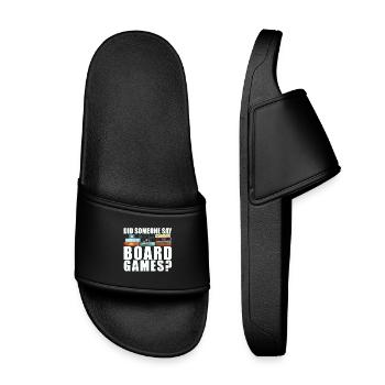 Brettspiele Spruch - Did someone say board games? - Kids’ Pool Sliders - black - Front