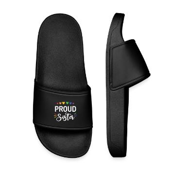 Proud Sister - Kids’ Pool Sliders - black - Front