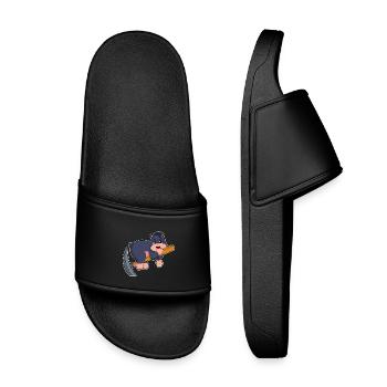 Minage de pioche de mineur taupe - Claquettes enfant - noir - Devant
