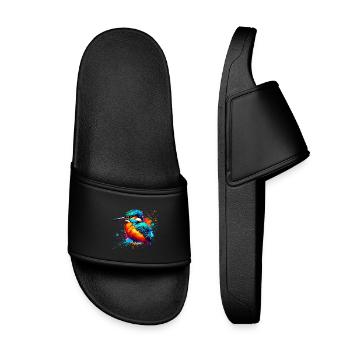 Kingfisher - Kids’ Pool Sliders - black - Front