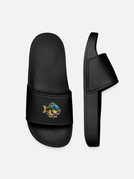 Fish Salmon Sea Lake Ocean Fisherman Fishing Gift - Kids’ Pool Sliders - black