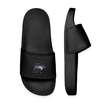 Buriid Juovllaid - Kids’ Pool Sliders - black - Front