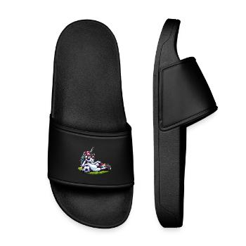 Unicorn Football Arc-en-ciel Lunettes de soleil décontractées - Claquettes enfant - noir - Devant