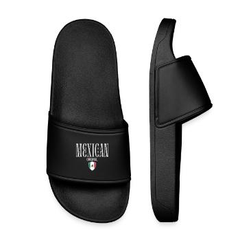 Original du Mexique, j’adore le Mexique - Claquettes enfant - noir - Devant