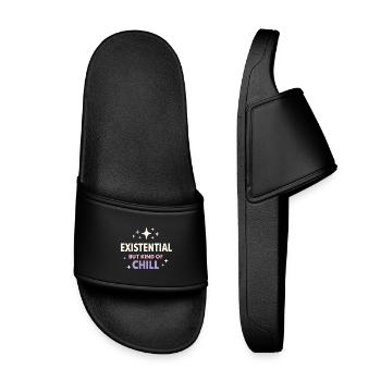 Humour existentiel, nihilisme, humour, - Claquettes enfant - noir - Devant
