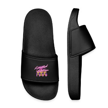 40th Birthday Limited Edition 1986 vintage - Kids’ Pool Sliders - black - Front