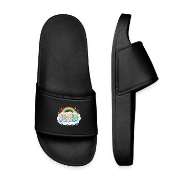 Inclusion is important – Special education – Freundli - Kids’ Pool Sliders - black - Front