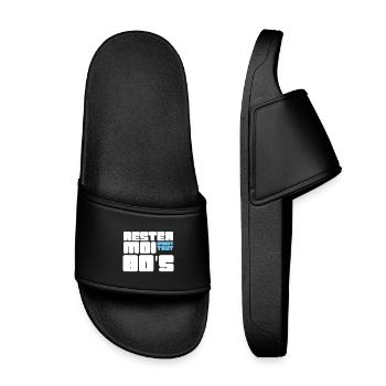 Rester moi avant tout 80's - Claquettes enfant - noir - Devant