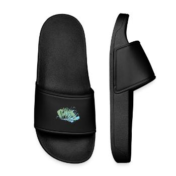 Skater - Kinder Badelatschen - Schwarz - Vorne