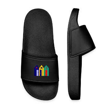 anniversaire. anniversaire décennie. humour. drôle - Claquettes enfant - noir - Devant