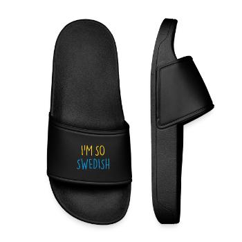I'M SO SWEDISH Sweden Schweden - Kids’ Pool Sliders - black - Front