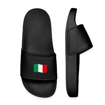 Italienische Vintage-Flagge - Kinder Badelatschen - Schwarz - Vorne