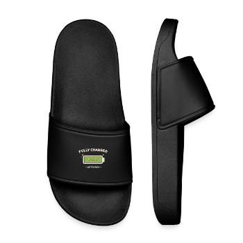 Full Battery – Ready for anything! - Kids’ Pool Sliders - black - Front