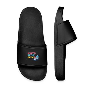 Révélation du sexe : ce qu’il y a dans le four Baby Shower - Claquettes enfant - noir - Devant