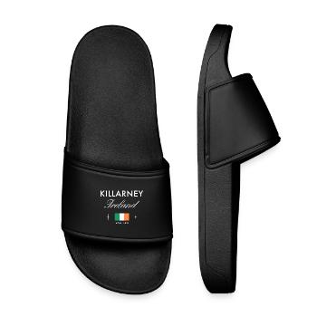 Killarney Ireland Coordinates Travel Souvenir - Kids’ Pool Sliders - black - Front