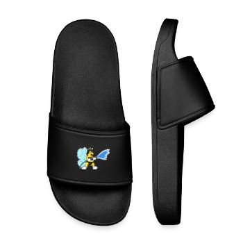 Bee Firefighter Fire Hose Fire Brigade - Kids’ Pool Sliders - black - Front