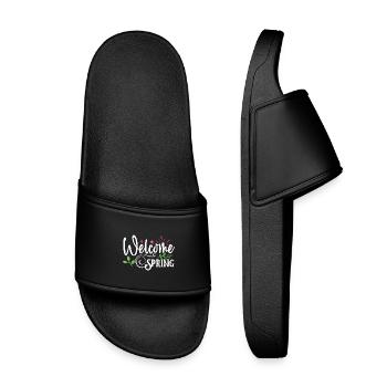 Bienvenue au printemps - Claquettes enfant - noir - Devant