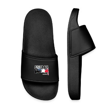 Fièvre du football France - Claquettes enfant - noir - Devant