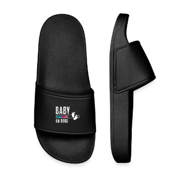 Femmes enceintes BÉBÉ À BORD Drôle - Claquettes enfant - noir - Devant