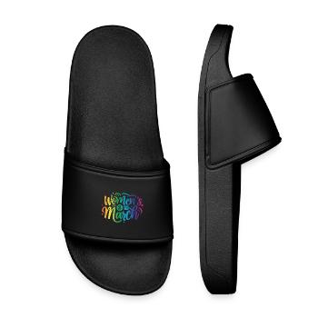 Women Day 8th March - Kids’ Pool Sliders - black - Front