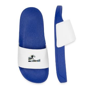 The Wave | The Wave | Katsushika Hokusai - Kids’ Pool Sliders - royal blue - Front