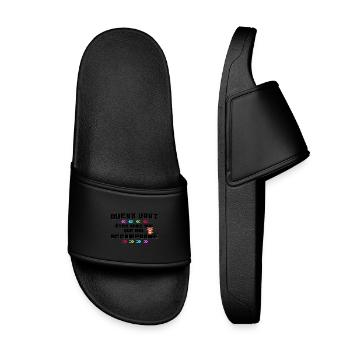 Panda Arc-en Ciel et Flèches - Claquettes enfant - noir - Devant