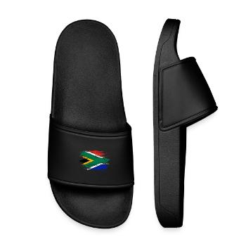 Drapeau de l’Afrique du Sud utilisé - Claquettes enfant - noir - Devant