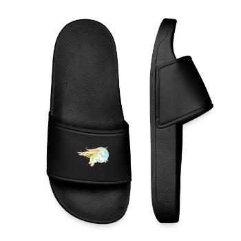 Delicate unicorn in pastel-dreamy & magical - Kids’ Pool Sliders - black - Front
