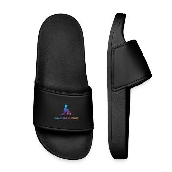 Petites roues : grands rêves - Claquettes enfant - noir - Devant