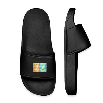 Harlequin Petal Duo - Kids’ Pool Sliders - black - Front