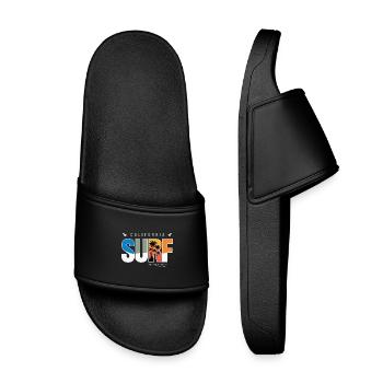 Surf California Palm Sunset - Kids’ Pool Sliders - black - Front