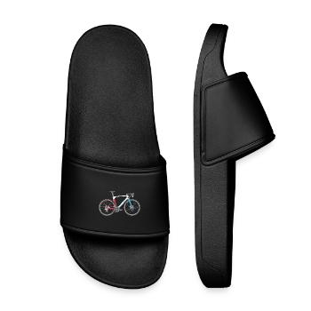 Vélo de route Vélo de vélo de route Symbole de vélo de route Couleurs - Claquettes enfant - noir - Devant