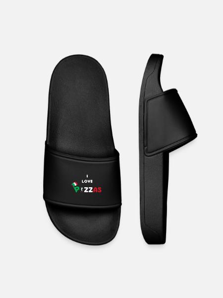 Pizza-Humor-Geschenk Pazzaiolo - Kinder Badelatschen - Schwarz