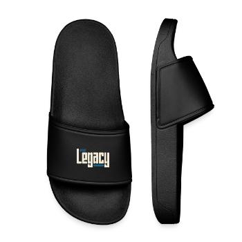 Adopt Legacy Retro Typografie - Kinder Badelatschen - Schwarz - Vorne