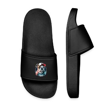 Bulldog - Claquettes enfant - noir - Devant