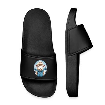 Mouton doux - Claquettes enfant - noir - Devant