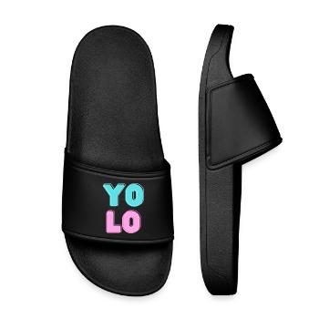 Bonbons cool YOLO Design - Claquettes enfant - noir - Devant