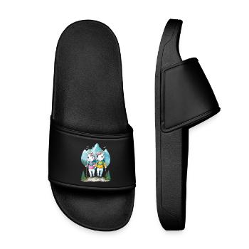 Wanderer Unicorns - Kids’ Pool Sliders - black - Front