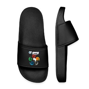 Yin Yang Cinq Éléments Qi Gong Fever Design - Claquettes enfant - noir - Devant