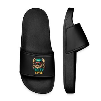 Graphisme Yeti Style Yetty - Claquettes enfant - noir - Devant