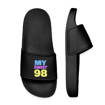 98 - Kinder Badelatschen - Schwarz - Vorne