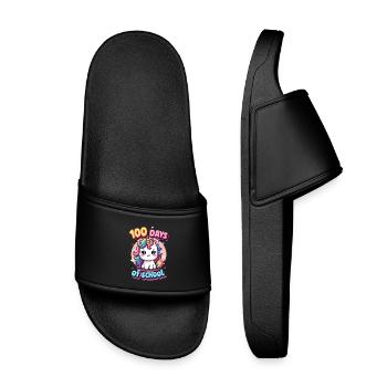 100e jour d’école 100 jour d’école des enfants - Claquettes enfant - noir - Devant